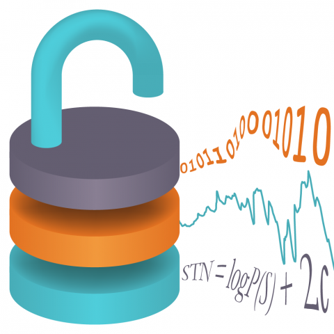 data sharing- binary data, electrophysiology and an equation flow from an unlocked data storage icon